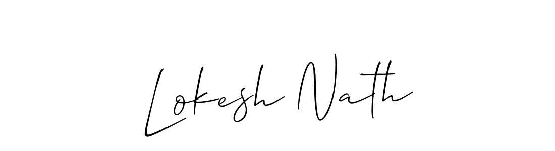 The best way (Allison_Script) to make a short signature is to pick only two or three words in your name. The name Lokesh Nath include a total of six letters. For converting this name. Lokesh Nath signature style 2 images and pictures png