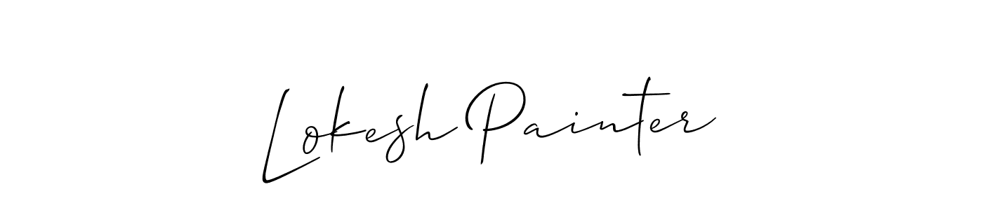 Allison_Script is a professional signature style that is perfect for those who want to add a touch of class to their signature. It is also a great choice for those who want to make their signature more unique. Get Lokesh Painter name to fancy signature for free. Lokesh Painter signature style 2 images and pictures png