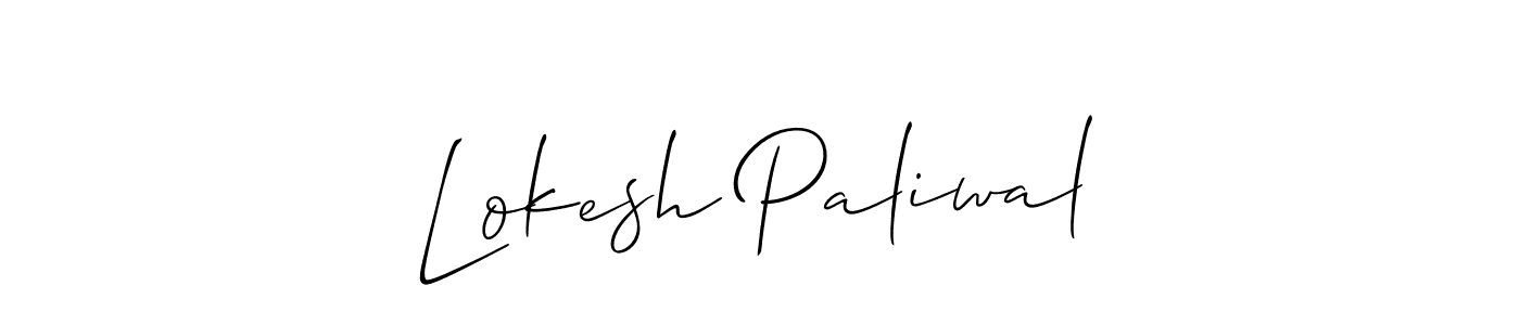 Use a signature maker to create a handwritten signature online. With this signature software, you can design (Allison_Script) your own signature for name Lokesh Paliwal. Lokesh Paliwal signature style 2 images and pictures png