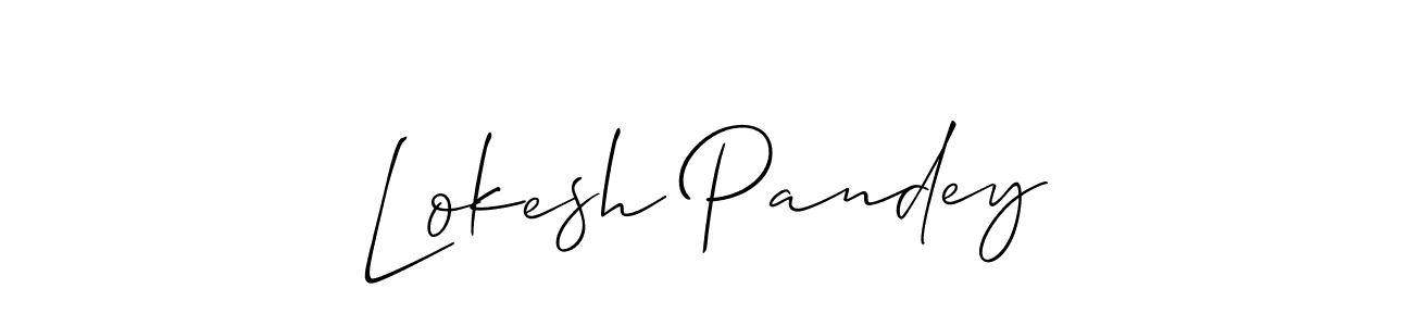 Design your own signature with our free online signature maker. With this signature software, you can create a handwritten (Allison_Script) signature for name Lokesh Pandey. Lokesh Pandey signature style 2 images and pictures png