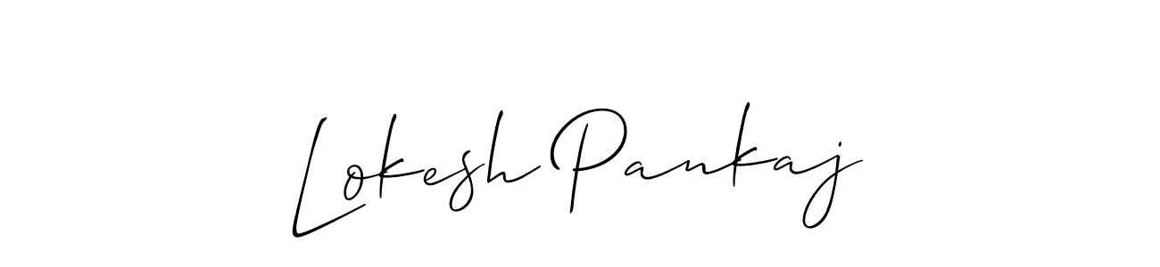 Similarly Allison_Script is the best handwritten signature design. Signature creator online .You can use it as an online autograph creator for name Lokesh Pankaj. Lokesh Pankaj signature style 2 images and pictures png