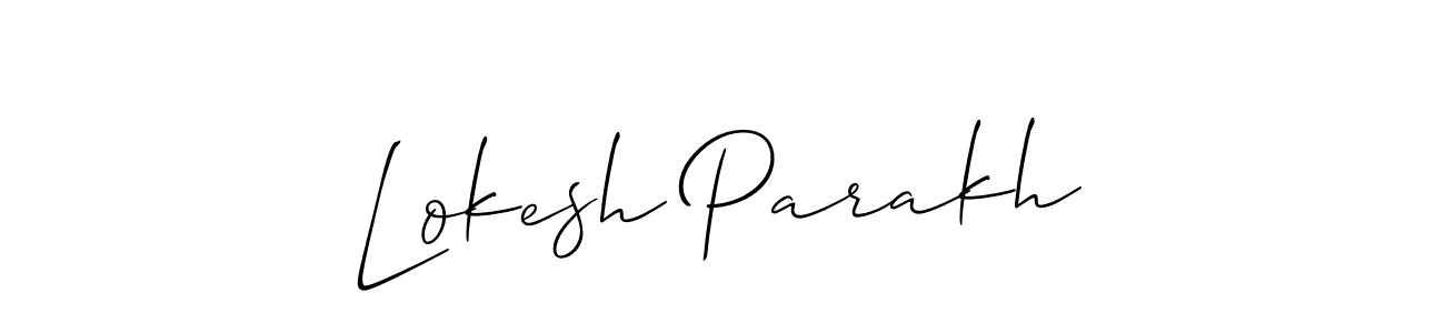 Lokesh Parakh stylish signature style. Best Handwritten Sign (Allison_Script) for my name. Handwritten Signature Collection Ideas for my name Lokesh Parakh. Lokesh Parakh signature style 2 images and pictures png