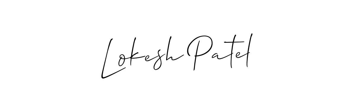 This is the best signature style for the Lokesh Patel name. Also you like these signature font (Allison_Script). Mix name signature. Lokesh Patel signature style 2 images and pictures png