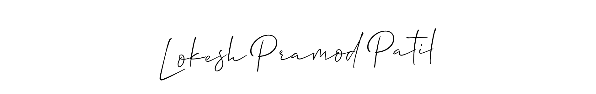 Make a short Lokesh Pramod Patil signature style. Manage your documents anywhere anytime using Allison_Script. Create and add eSignatures, submit forms, share and send files easily. Lokesh Pramod Patil signature style 2 images and pictures png