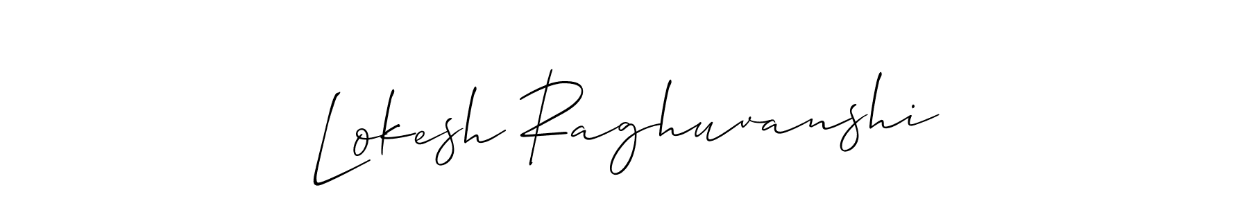 Also we have Lokesh Raghuvanshi name is the best signature style. Create professional handwritten signature collection using Allison_Script autograph style. Lokesh Raghuvanshi signature style 2 images and pictures png