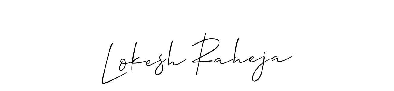Make a beautiful signature design for name Lokesh Raheja. With this signature (Allison_Script) style, you can create a handwritten signature for free. Lokesh Raheja signature style 2 images and pictures png