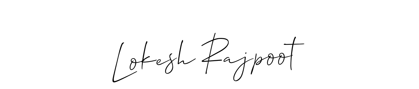 Use a signature maker to create a handwritten signature online. With this signature software, you can design (Allison_Script) your own signature for name Lokesh Rajpoot. Lokesh Rajpoot signature style 2 images and pictures png