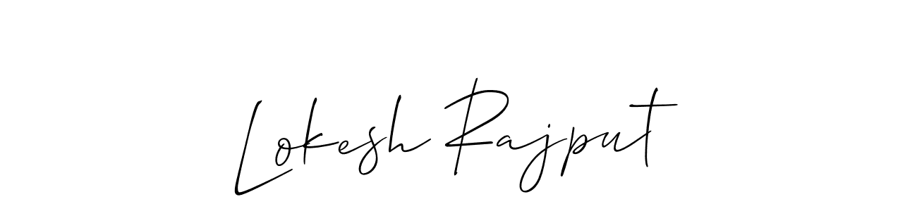 Use a signature maker to create a handwritten signature online. With this signature software, you can design (Allison_Script) your own signature for name Lokesh Rajput. Lokesh Rajput signature style 2 images and pictures png