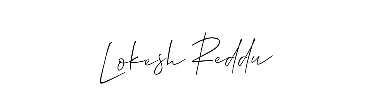 Create a beautiful signature design for name Lokesh Reddu. With this signature (Allison_Script) fonts, you can make a handwritten signature for free. Lokesh Reddu signature style 2 images and pictures png