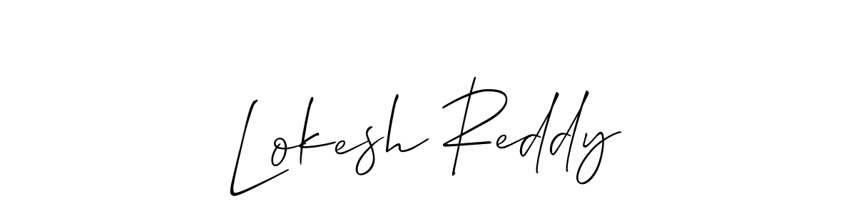 How to make Lokesh Reddy name signature. Use Allison_Script style for creating short signs online. This is the latest handwritten sign. Lokesh Reddy signature style 2 images and pictures png