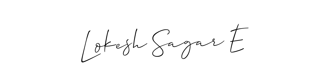 Once you've used our free online signature maker to create your best signature Allison_Script style, it's time to enjoy all of the benefits that Lokesh Sagar E name signing documents. Lokesh Sagar E signature style 2 images and pictures png