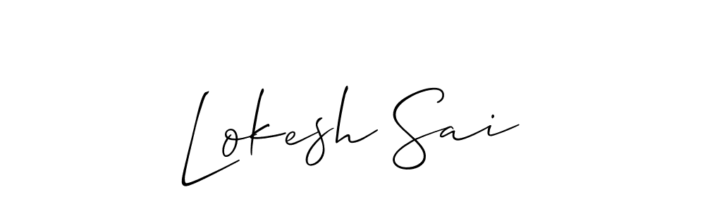 How to make Lokesh Sai signature? Allison_Script is a professional autograph style. Create handwritten signature for Lokesh Sai name. Lokesh Sai signature style 2 images and pictures png