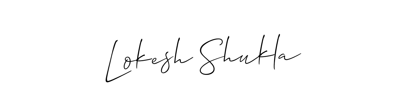 Lokesh Shukla stylish signature style. Best Handwritten Sign (Allison_Script) for my name. Handwritten Signature Collection Ideas for my name Lokesh Shukla. Lokesh Shukla signature style 2 images and pictures png