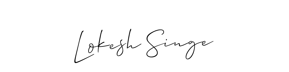 This is the best signature style for the Lokesh Singe name. Also you like these signature font (Allison_Script). Mix name signature. Lokesh Singe signature style 2 images and pictures png