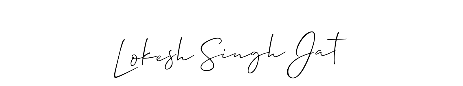 This is the best signature style for the Lokesh Singh Jat name. Also you like these signature font (Allison_Script). Mix name signature. Lokesh Singh Jat signature style 2 images and pictures png