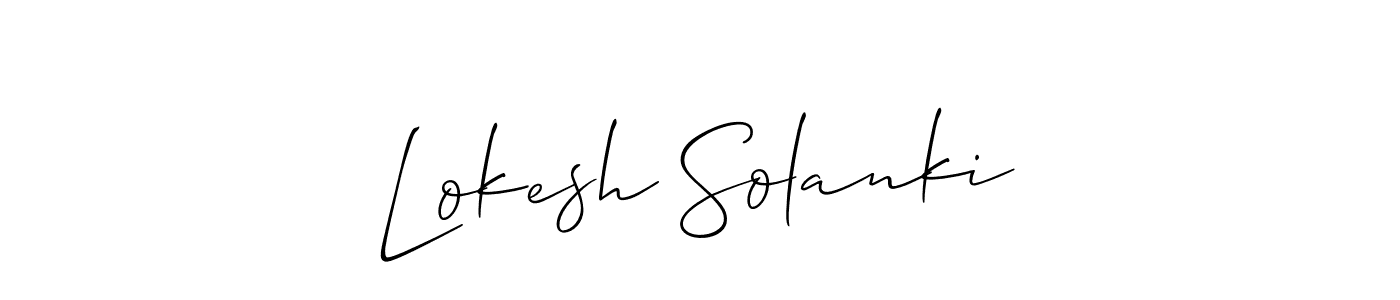 How to Draw Lokesh Solanki signature style? Allison_Script is a latest design signature styles for name Lokesh Solanki. Lokesh Solanki signature style 2 images and pictures png