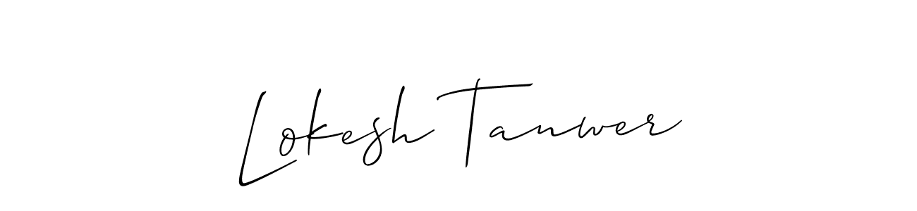 Make a short Lokesh Tanwer signature style. Manage your documents anywhere anytime using Allison_Script. Create and add eSignatures, submit forms, share and send files easily. Lokesh Tanwer signature style 2 images and pictures png