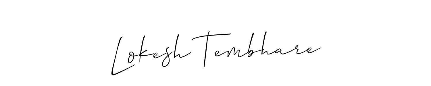 This is the best signature style for the Lokesh Tembhare name. Also you like these signature font (Allison_Script). Mix name signature. Lokesh Tembhare signature style 2 images and pictures png