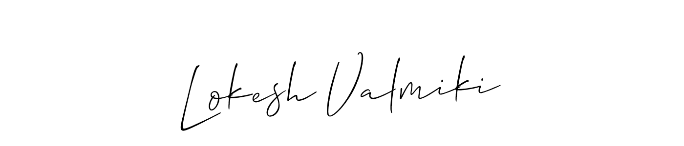 It looks lik you need a new signature style for name Lokesh Valmiki. Design unique handwritten (Allison_Script) signature with our free signature maker in just a few clicks. Lokesh Valmiki signature style 2 images and pictures png