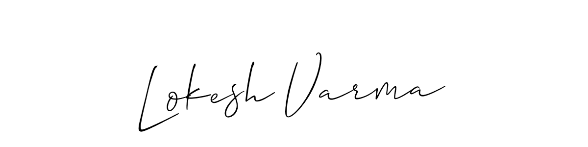 This is the best signature style for the Lokesh Varma name. Also you like these signature font (Allison_Script). Mix name signature. Lokesh Varma signature style 2 images and pictures png