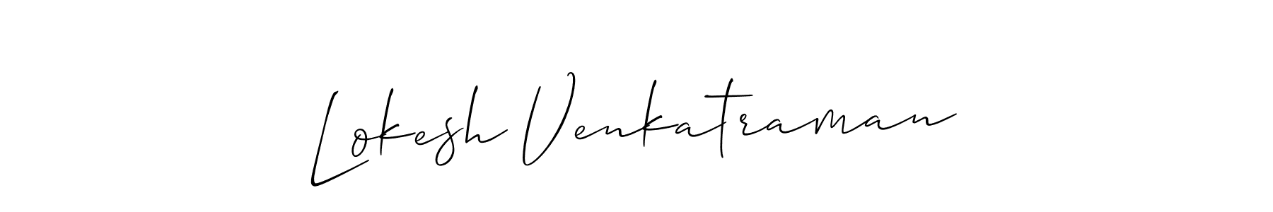 Lokesh Venkatraman stylish signature style. Best Handwritten Sign (Allison_Script) for my name. Handwritten Signature Collection Ideas for my name Lokesh Venkatraman. Lokesh Venkatraman signature style 2 images and pictures png