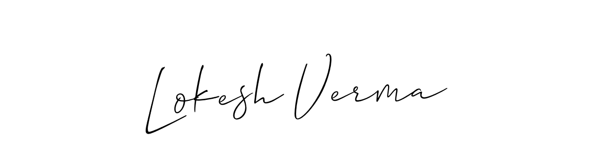 How to make Lokesh Verma signature? Allison_Script is a professional autograph style. Create handwritten signature for Lokesh Verma name. Lokesh Verma signature style 2 images and pictures png