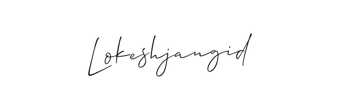 if you are searching for the best signature style for your name Lokeshjangid. so please give up your signature search. here we have designed multiple signature styles  using Allison_Script. Lokeshjangid signature style 2 images and pictures png