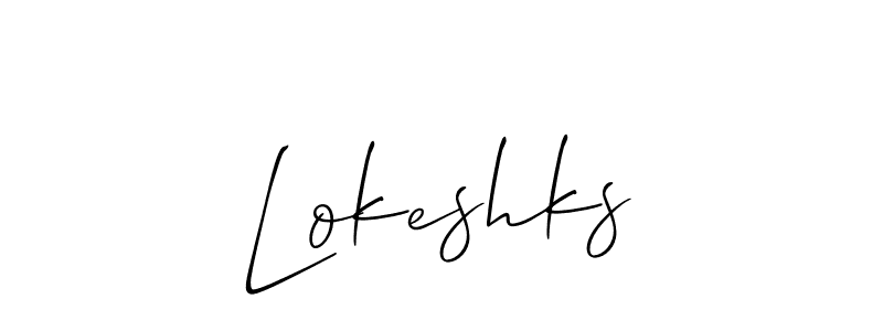 Make a beautiful signature design for name Lokeshks. With this signature (Allison_Script) style, you can create a handwritten signature for free. Lokeshks signature style 2 images and pictures png