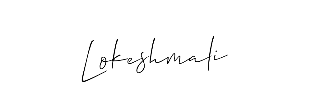 Use a signature maker to create a handwritten signature online. With this signature software, you can design (Allison_Script) your own signature for name Lokeshmali. Lokeshmali signature style 2 images and pictures png