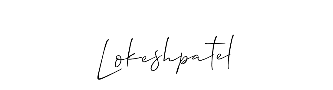 Create a beautiful signature design for name Lokeshpatel. With this signature (Allison_Script) fonts, you can make a handwritten signature for free. Lokeshpatel signature style 2 images and pictures png