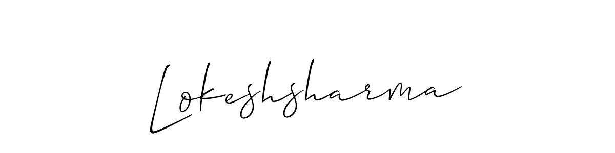 How to make Lokeshsharma signature? Allison_Script is a professional autograph style. Create handwritten signature for Lokeshsharma name. Lokeshsharma signature style 2 images and pictures png