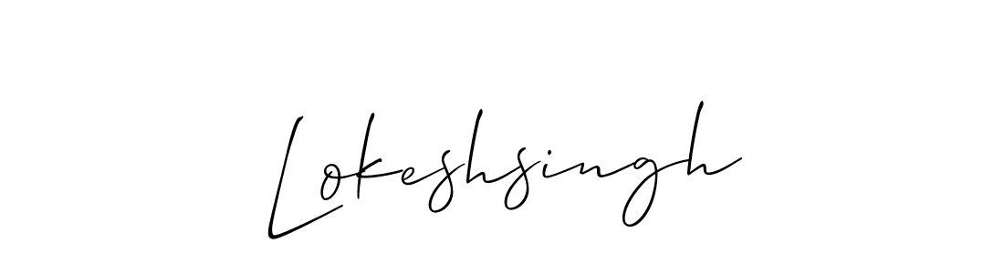 Make a short Lokeshsingh signature style. Manage your documents anywhere anytime using Allison_Script. Create and add eSignatures, submit forms, share and send files easily. Lokeshsingh signature style 2 images and pictures png