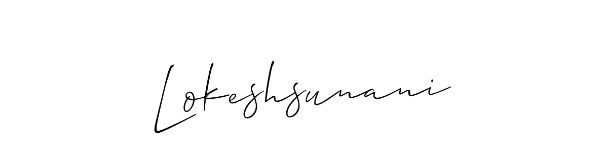 Lokeshsunani stylish signature style. Best Handwritten Sign (Allison_Script) for my name. Handwritten Signature Collection Ideas for my name Lokeshsunani. Lokeshsunani signature style 2 images and pictures png