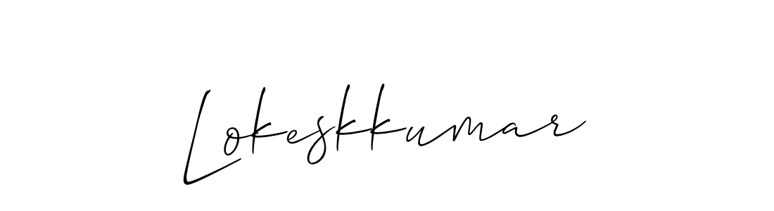 Design your own signature with our free online signature maker. With this signature software, you can create a handwritten (Allison_Script) signature for name Lokeskkumar. Lokeskkumar signature style 2 images and pictures png