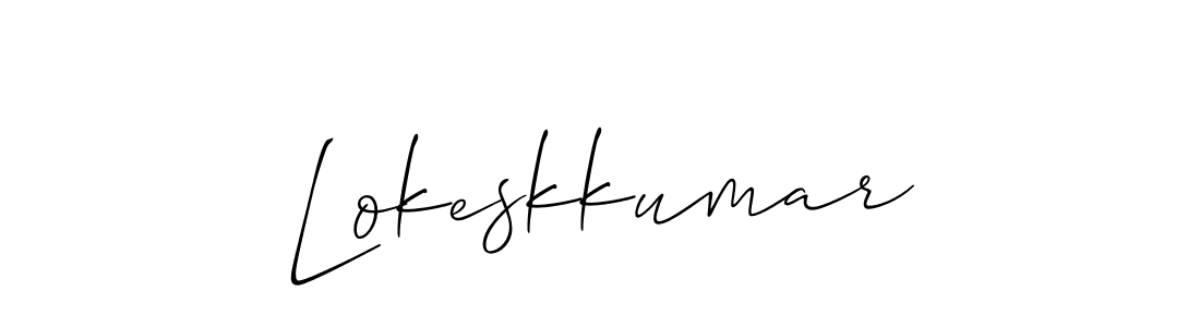 Design your own signature with our free online signature maker. With this signature software, you can create a handwritten (Allison_Script) signature for name Lokeskkumar. Lokeskkumar signature style 2 images and pictures png