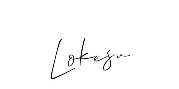 Lokesv stylish signature style. Best Handwritten Sign (Allison_Script) for my name. Handwritten Signature Collection Ideas for my name Lokesv. Lokesv signature style 2 images and pictures png