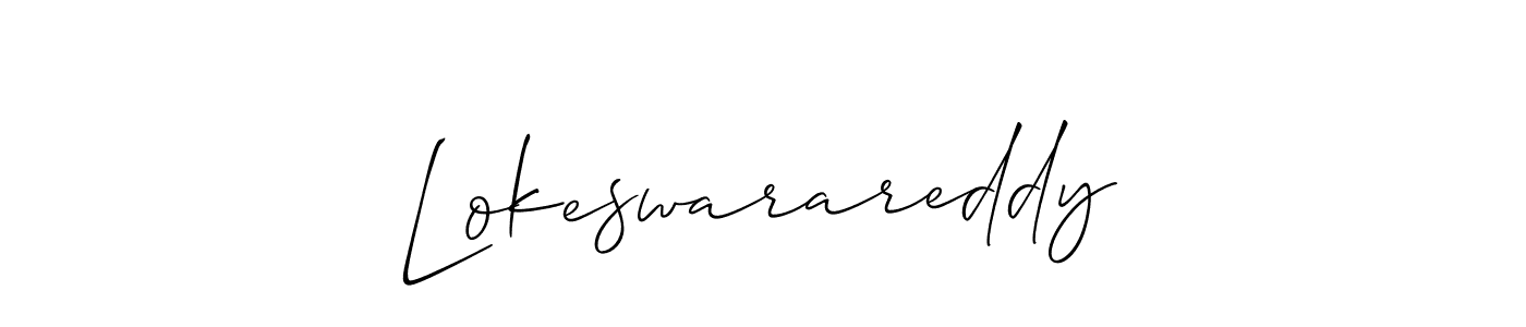 Make a short Lokeswarareddy signature style. Manage your documents anywhere anytime using Allison_Script. Create and add eSignatures, submit forms, share and send files easily. Lokeswarareddy signature style 2 images and pictures png