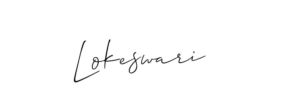 How to make Lokeswari name signature. Use Allison_Script style for creating short signs online. This is the latest handwritten sign. Lokeswari signature style 2 images and pictures png