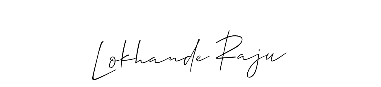 How to make Lokhande Raju signature? Allison_Script is a professional autograph style. Create handwritten signature for Lokhande Raju name. Lokhande Raju signature style 2 images and pictures png