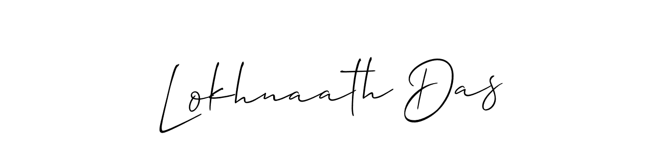 Create a beautiful signature design for name Lokhnaath Das. With this signature (Allison_Script) fonts, you can make a handwritten signature for free. Lokhnaath Das signature style 2 images and pictures png