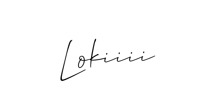 How to make Lokiiii signature? Allison_Script is a professional autograph style. Create handwritten signature for Lokiiii name. Lokiiii signature style 2 images and pictures png