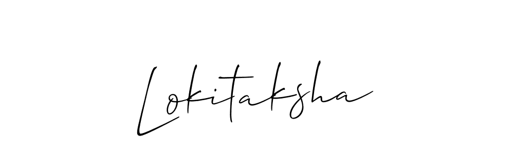 Create a beautiful signature design for name Lokitaksha. With this signature (Allison_Script) fonts, you can make a handwritten signature for free. Lokitaksha signature style 2 images and pictures png