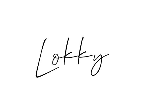 Lokky stylish signature style. Best Handwritten Sign (Allison_Script) for my name. Handwritten Signature Collection Ideas for my name Lokky. Lokky signature style 2 images and pictures png