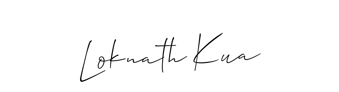 How to Draw Loknath Kua signature style? Allison_Script is a latest design signature styles for name Loknath Kua. Loknath Kua signature style 2 images and pictures png