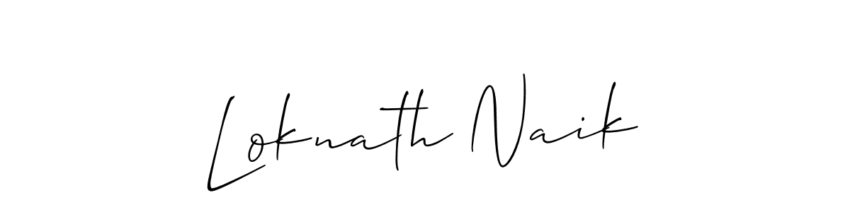 The best way (Allison_Script) to make a short signature is to pick only two or three words in your name. The name Loknath Naik include a total of six letters. For converting this name. Loknath Naik signature style 2 images and pictures png