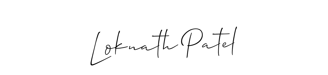 Also You can easily find your signature by using the search form. We will create Loknath Patel name handwritten signature images for you free of cost using Allison_Script sign style. Loknath Patel signature style 2 images and pictures png