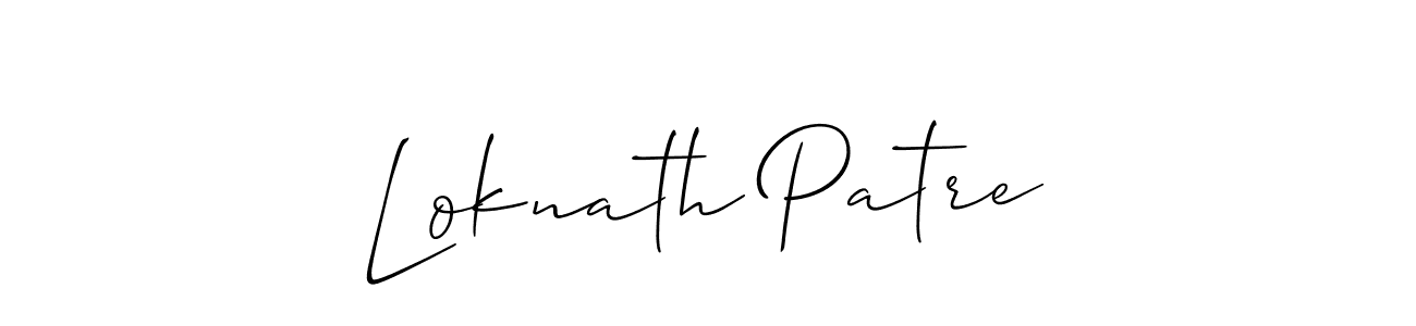 Loknath Patre stylish signature style. Best Handwritten Sign (Allison_Script) for my name. Handwritten Signature Collection Ideas for my name Loknath Patre. Loknath Patre signature style 2 images and pictures png