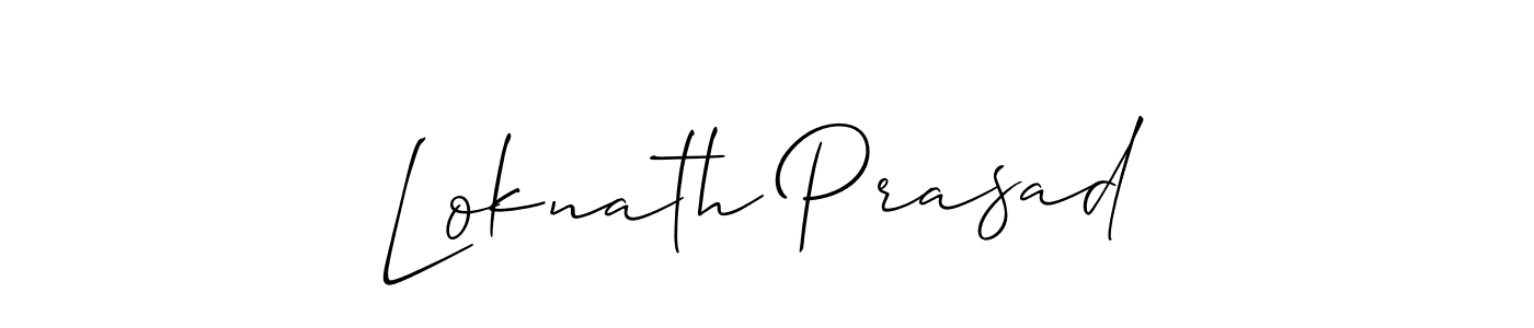 How to Draw Loknath Prasad signature style? Allison_Script is a latest design signature styles for name Loknath Prasad. Loknath Prasad signature style 2 images and pictures png