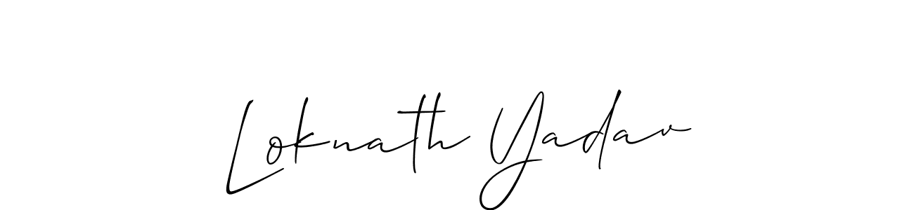 Make a short Loknath Yadav signature style. Manage your documents anywhere anytime using Allison_Script. Create and add eSignatures, submit forms, share and send files easily. Loknath Yadav signature style 2 images and pictures png
