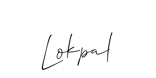 Design your own signature with our free online signature maker. With this signature software, you can create a handwritten (Allison_Script) signature for name Lokpal. Lokpal signature style 2 images and pictures png